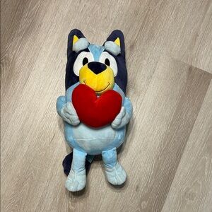 Bluey 17 inch Valentine's Plush, Blue, All Ages